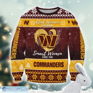Washington Commanders Logo Ugly Christmas Sweater For Fans Men And Women Christmas Gift Ideas Product Photo 1
