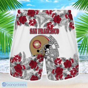 San Francisco Team Hawaiian And Shorts All Printed Beach Set For Fans Custom Name Product Photo 2