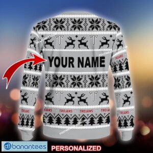 NEW Tinsel Troy Trojans Knitted Christmas Sweater AOP Gift Holidays Custom Name - NCAA Troy Trojans Ugly Christmas Sweater For Men And Women Photo 2
