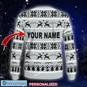 NEW Sweater San Antonio Spurs Ugly Christmas 3D Sweater Gift For Men And Women Custom Name - NBA San Antonio Spurs Ugly Christmas Sweater For Men And Women Photo 2