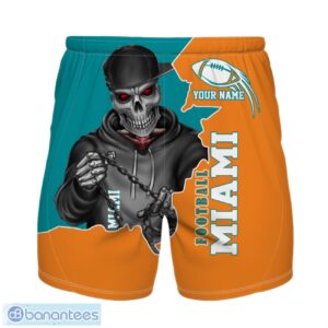 Miami Football Team Hawaiian Shirt And Shorts Personalized Name And Number For Fans Product Photo 1