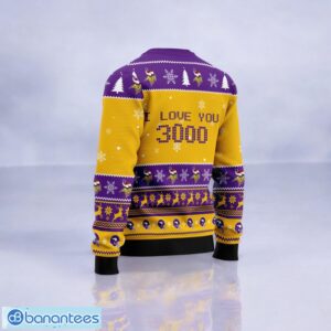 Minnesota Vikings Justin Jefferson I Love You 3000 Sport Player 3D Ugly Christmas Sweater Product Photo 3