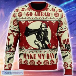 Make my Day Dirty Harry Ugly Christmas 3D Sweater Trending Holidays For Men Women Fans - Make my Day Dirty Harry Ugly Christmas Sweater_1