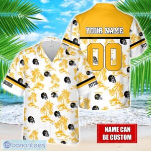 Coconut design Logo Pittsburgh Team Hawaiian And Shorts All Printed Beach Set For Fans Custom Name Product Photo 1