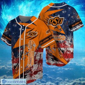 NCAA Oklahoma State Cowboys Logo Design Baseball Jersay Shirt Full Print Product Photo 1
