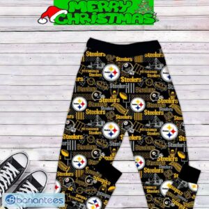 Pittsburgh Steelers Blitzburgh Ho Ho Ho NFL Team Christmas Holidays Fleece Pajamas Set Men Women For Fans - Pittsburgh Steelers Blitzburgh Ho Ho Ho NFL Team Christmas Holidays Fleece Pajamas Set-3
