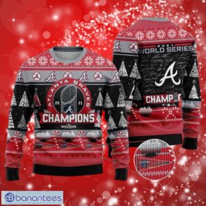 MLB Atlanta Braves Wincraft World Series Champions Christmas Full Over Print Gifts Christmas 3D Sweater Shirt Product Photo 1