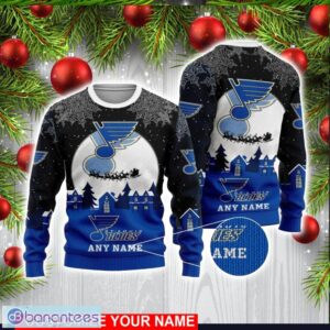 Custom Name NHL St. Louis Blues 3D Sweater Christmas Holiday Gift Product Photo 1