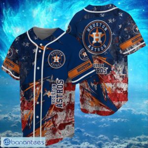 MLB Houston Astros Logo Design US Flag Gifts Baseball Jersey Shirt Full Print Product Photo 1