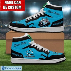 Cronulla-Sutherland Sharks Custom Name Limited Air Jordan Hightop Shoes JD1 Sneakers Product Photo 1