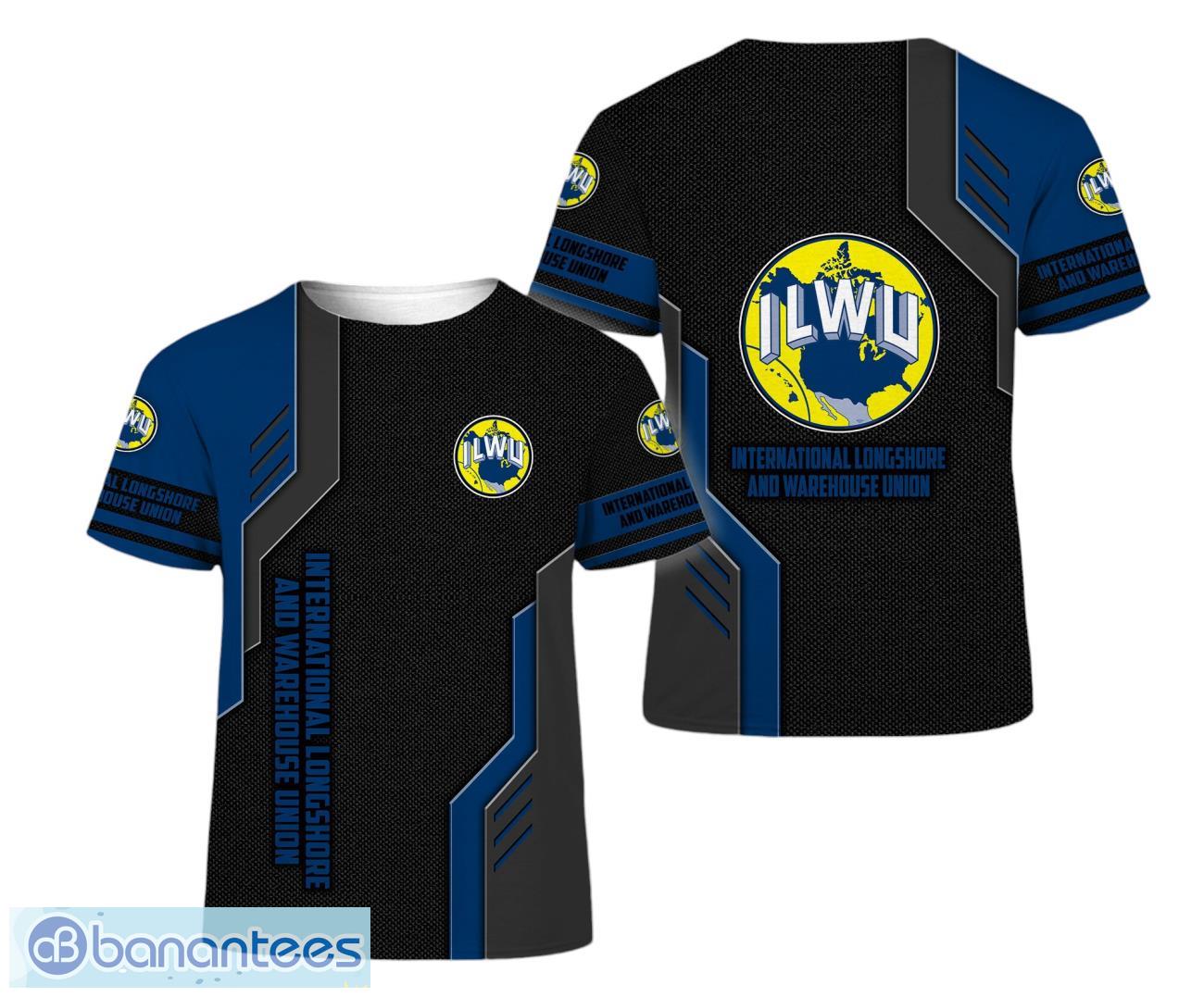 3d all over printed international longshore and warehouse union 3d t shirt team gift image 3D All Over Printed International Longshore And Warehouse Union 3D T-Shirt Team Gift Product Photo 1