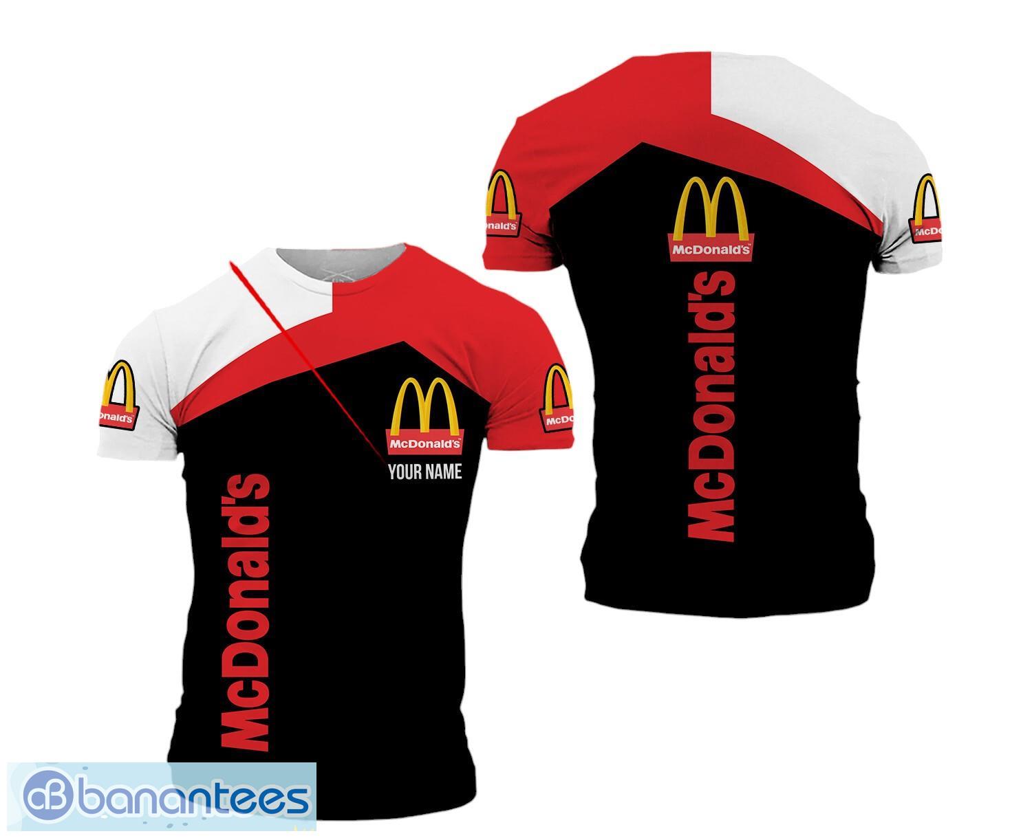3d all over printed mcdonalds 3d t shirt all printed custom name image 3D All Over Printed mcdonald's 3D T Shirt All Printed Custom Name Product Photo