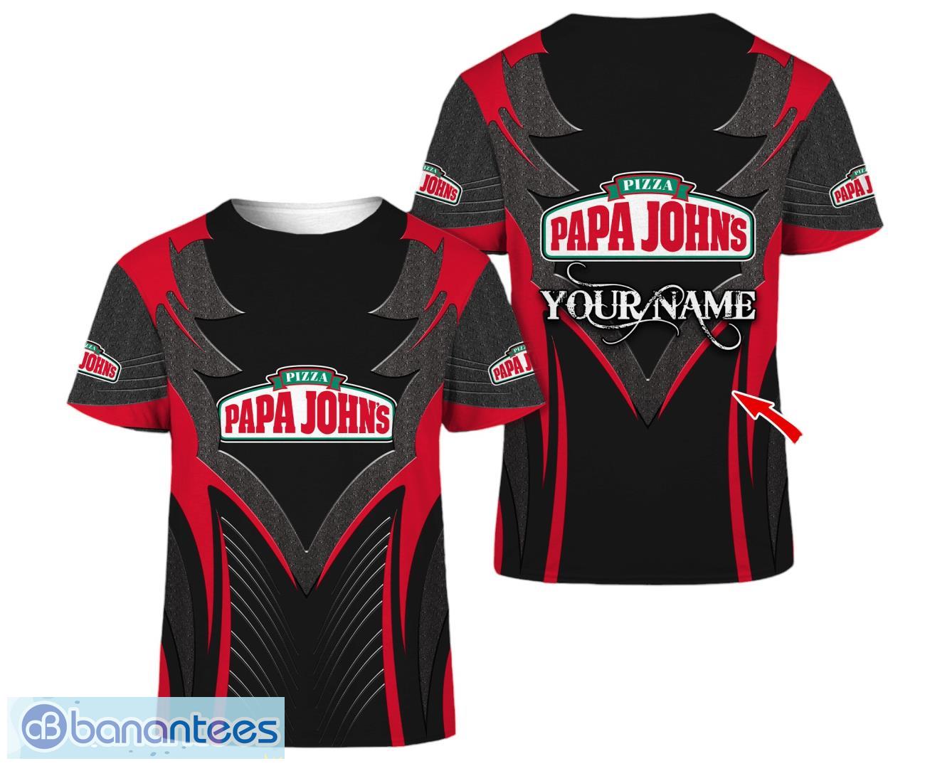 3d all over printed papa johns pizza custom name t shirt image 3D All Over Printed Papa John's Pizza Custom Name T Shirt Product Photo