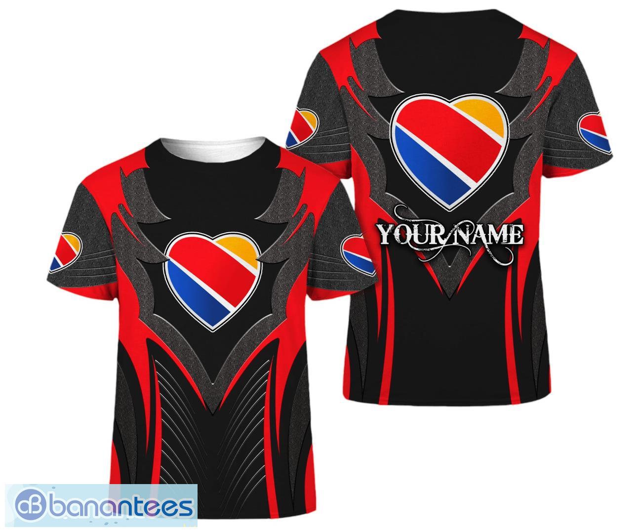 3d all over printed southwest airlines 3d t shirt unisex shirt image 3D All Over Printed Southwest Airlines 3D T-Shirt Unisex Shirt Product Photo 1