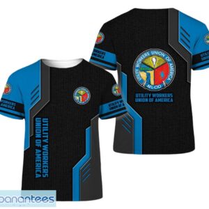 3D All Over Printed Utility Workers Union Of America 3D T-Shirt For Men Women Product Photo 1
