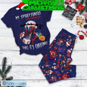 Spiderman My Spidey Senses Are Telling Me That It Is Christmas Fleece Pajamas Set Full Print Christmas For Women - Spiderman My Spidey Senses Are Telling Me That It Is Christmas Fleece Pajamas Set-1