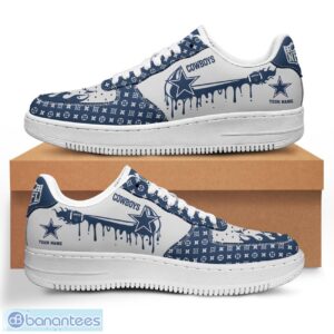Personalized Name Dallas Cowboys Drip Air Force Shoes Men Women Sneakers Product Photo 1