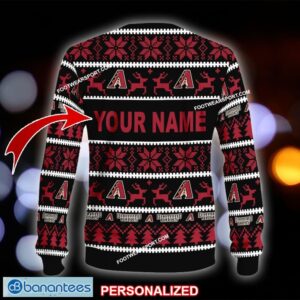 NEW Traditional Arizona Diamondbacks Ugly Xmas Sweater Gift For Men And Women Custom Name - MLB Arizona Diamondbacks Ugly Christmas Sweater For Men And Women Photo 2