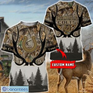 Indianapolis Colts Custom Name Hunting Camo Style 3D Hoodie T-Shirt Sweatshirt Product Photo 4