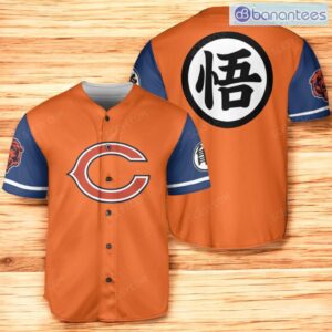 Chicago Bears Dragon Ball Son Goku Baseball Jersey Shirt For Men And Women Product Photo 1