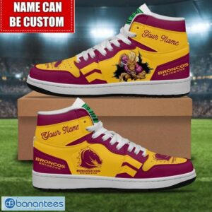 Brisbane Broncos Custom Name Limited Air Jordan Hightop Shoes JD1 Sneakers Product Photo 1