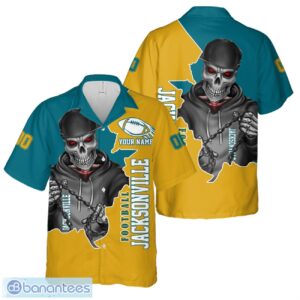 Jacksonville Football Team Hawaiian Shirt And Shorts Personalized Name And Number For Fans Product Photo 2