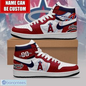 Los Angeles Angels Custom Name Number Limited Air Jordan Hightop Shoes JD1 Sneakers Product Photo 1