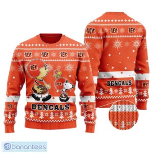 Cincinnati Bengals Funny Charlie Brown Peanuts Snoopy All Over Print Sweater Product Photo 1