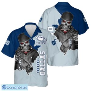 Dallas Football Team Hawaiian Shirt And Shorts Personalized Name And Number For Fans Product Photo 1