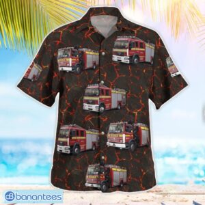 United Kingdom, Avon Fire and Rescue Service Aloha Hawaiian Shirt Product Photo 4