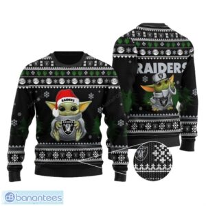 Baby Yoda Oakland Raiders All Over Print Sweater Product Photo 1