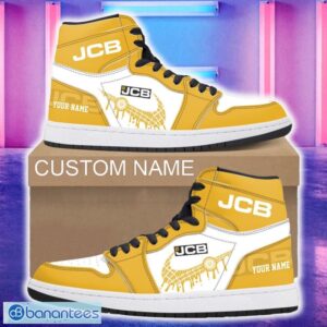JCB Car Air Jordan 1 Hightop Shoes New For Fans Gift AJ1 Sneaker Custom Name - JCB Air Jordan 1 Hightop Shoes_4