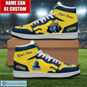 Gold Coast Titans Custom Name Limited Air Jordan Hightop Shoes JD1 Sneakers Product Photo 1