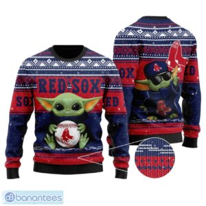 Boston Red Sox Grogu Baby Yoda Hug Logo All Over Print Sweater Product Photo 1