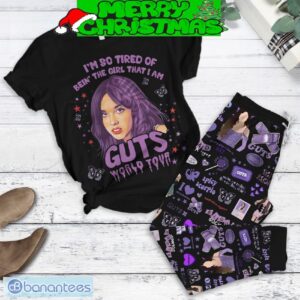 Olivia Rodrigo I’m So Tired Of Bein’ The Girl That I Am Fleece Pajamas Set Full Print Christmas For Women - Olivia Rodrigo I’m So Tired Of Bein’ The Girl That I Am Fleece Pajamas Set-1