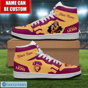 Brisbane Lions Sneakers Custom Name Limited Air Jordan Hightop Shoes JD1 Sneakers Product Photo 1