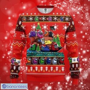 Among US Christmas Red Sweater Full Over Print Gifts Christmas 3D Sweater Shirt Product Photo 1