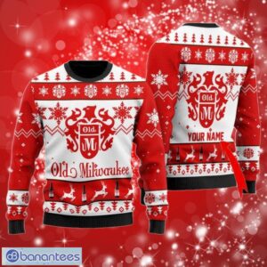 Old Milwaukee Custom Name Red Ugly Christmas Sweater 3D Product Photo 1