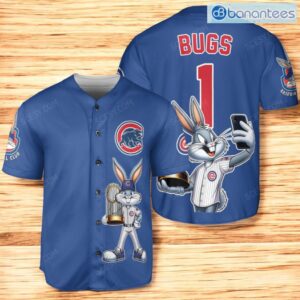 Chicago Cubs Bugs Bunny Baseball Jersey Shirt Blue For Men And Women Product Photo 1