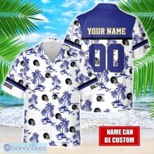 Coconut design Logo Baltimore Team Hawaiian And Shorts All Printed Beach Set For Fans Custom Name Product Photo 2