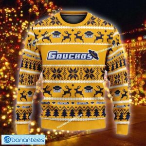 NEW Reindeer UC Santa Barbara Gauchos Knitted Christmas Sweater AOP Gift For Men And Women Custom Name - NCAA2 UC Santa Barbara Gauchos Ugly Christmas Sweater For Men And Women Photo 1