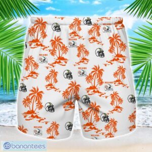 Coconut design Logo Miami Team Hawaiian And Shorts All Printed Beach Set For Fans Custom Name Product Photo 2