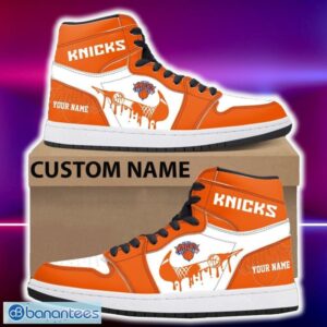 New York Knicks Air Jordan Hightop Shoes New Custom Name For Fans Gift Sneaker - New York Knicks Air Jordan Hightop Shoes Photo 4