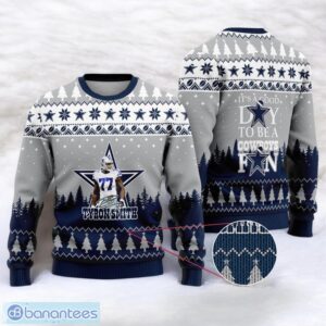 Dallas Cowboys Tyron Smith #77 Super Bowl LVII 2023 It's A Good Day To Be A Cowboys Fan Sport Player 3D Ugly Christmas Sweater Product Photo 1