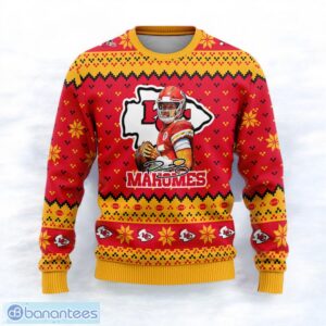 Kansas City Chiefs Patrick Mahomes Custom Name And Number Sport Player 3D Ugly Christmas Sweater Product Photo 2