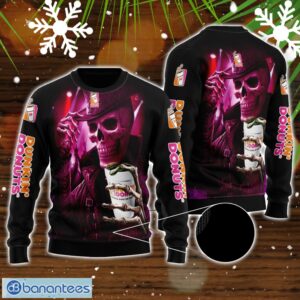 Skull Dunkin Donuts All Over Print 3D Sweater For Men And Women Product Photo 1