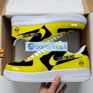 Borussia Dortmund Air Force Shoes Custom Name Gift For Fans AF1 Sneakers Product Photo 1