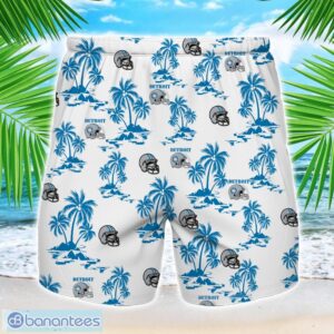 Coconut design Logo Detroit Team Hawaiian And Shorts All Printed Beach Set For Fans Custom Name Product Photo 2