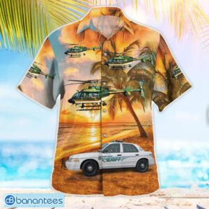 Sonoma County Sheriff Helicopter BELL 407 & Car 3D Hawaiian Shirt Product Photo 2