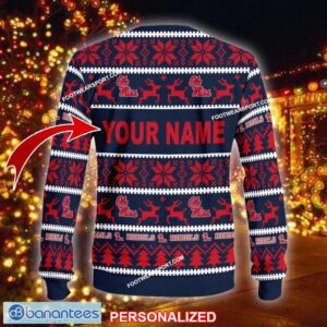 NEW Snowstorm Ole Miss Rebels Ugly Christmas Sweater Gift For Men And Women Custom Name - NCAA Ole Miss Rebels Ugly Christmas Sweater For Men And Women Photo 2